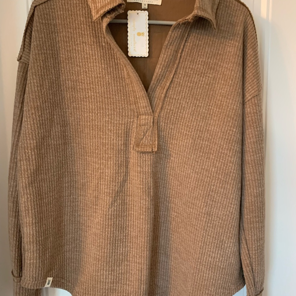Simply Southern Ribbed Pullover Women's Shirt